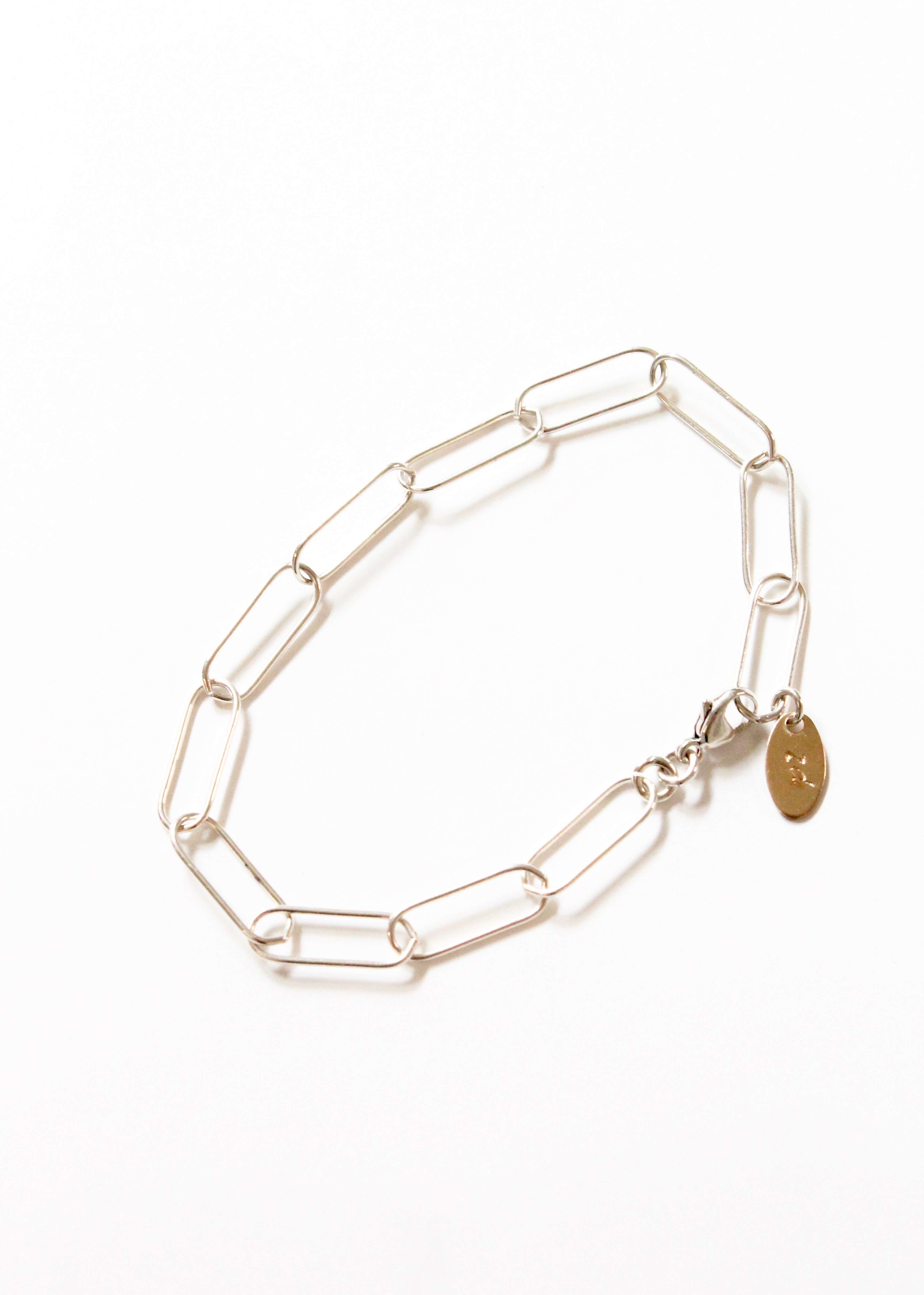 14k Gold Paper Clip Bracelet, Zoe Lev Jewelry, Gold  