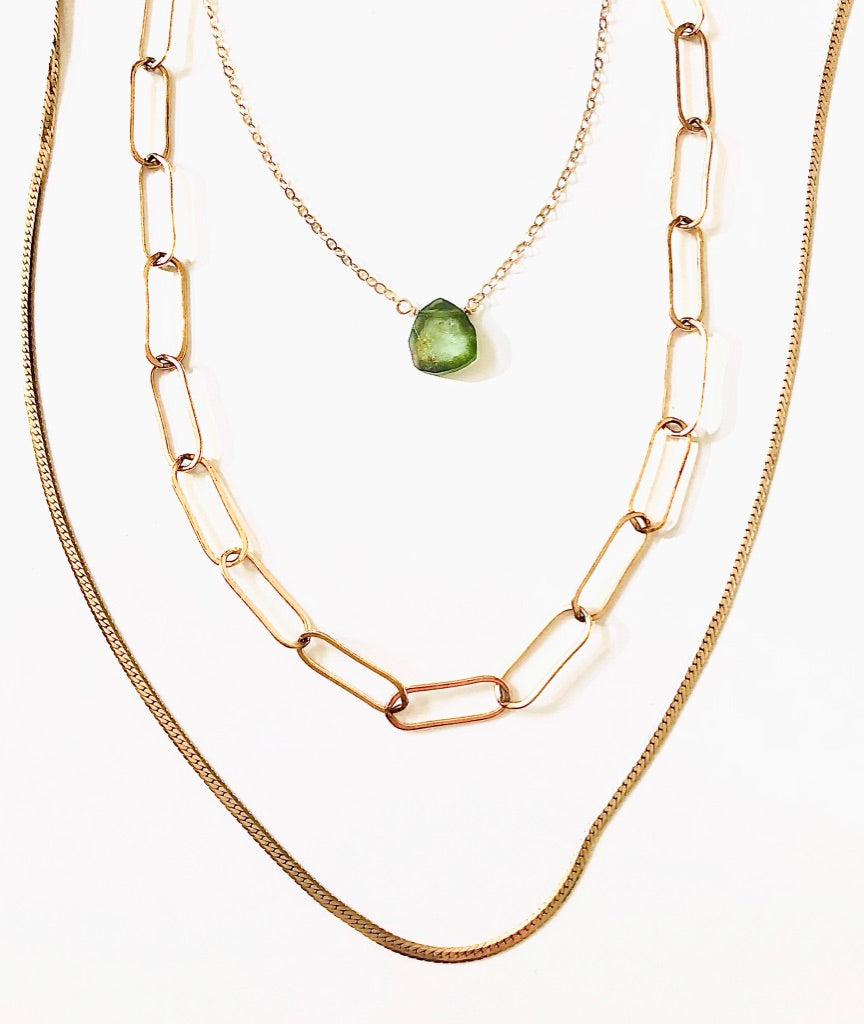 Watermelon Tourmaline Layering Necklace | Limited Edition